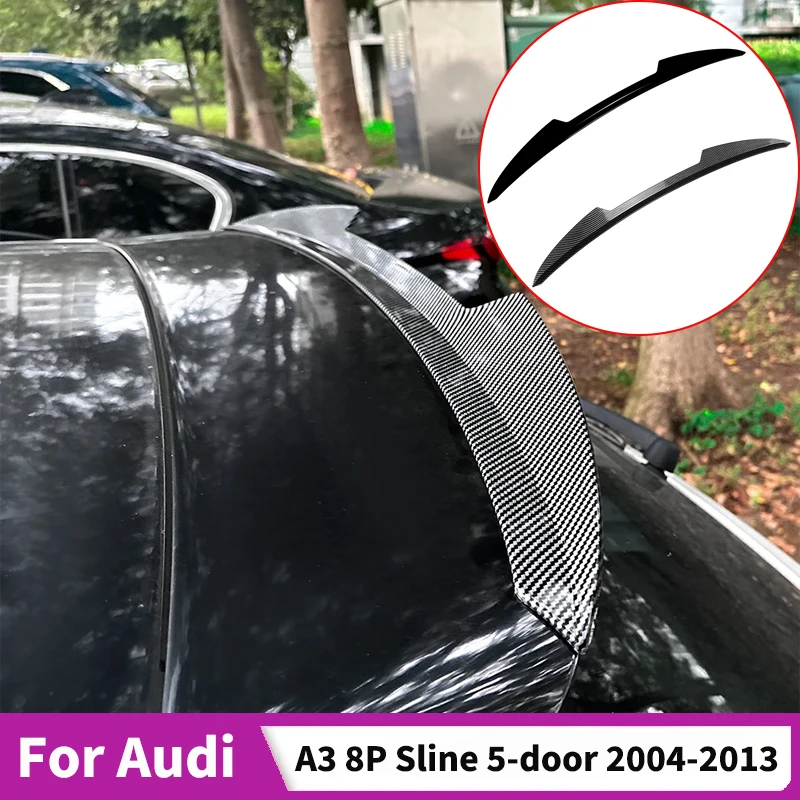 

For Audi A3 8P Sline 5-door 2004-2013 Car Rear Trunk Spoiler Roof Tail Wings Lip Guard Board Lid External Decoration Body kits