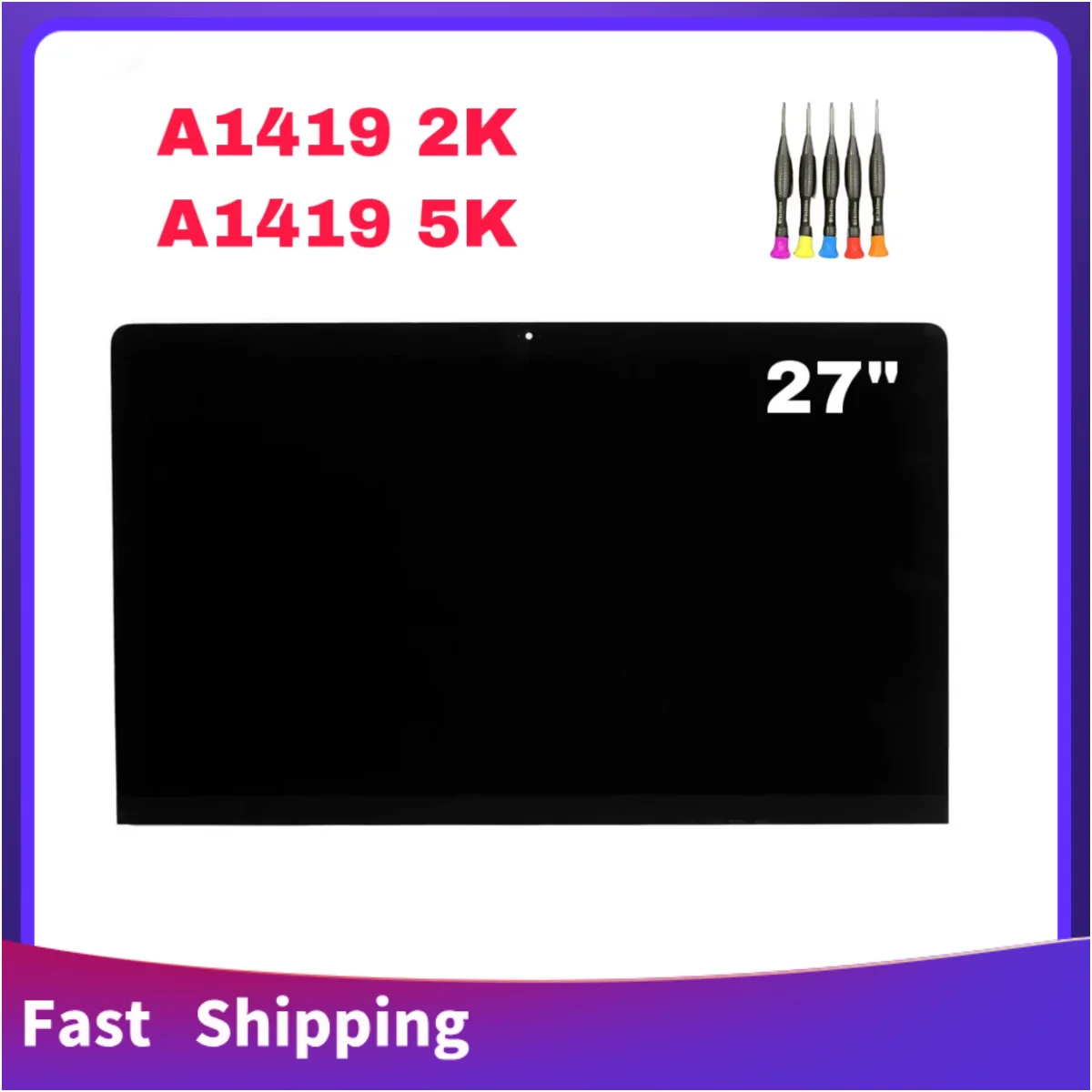 Genuine A1419 2K 5k LCD Screen with glass assembly LM270WQ1 SD F1 F2 For iMac 27