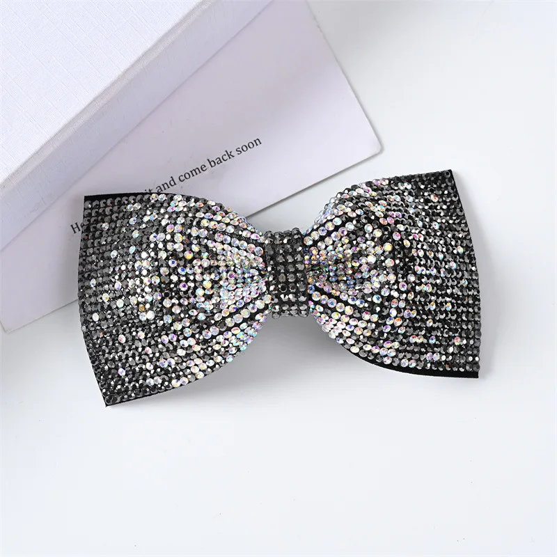 Vintage Rhinestone Crystal Big Bow Hair Clips for Women Girl Barrette Hairgirps Headwear Hairpins Hair Accessories Wholesale