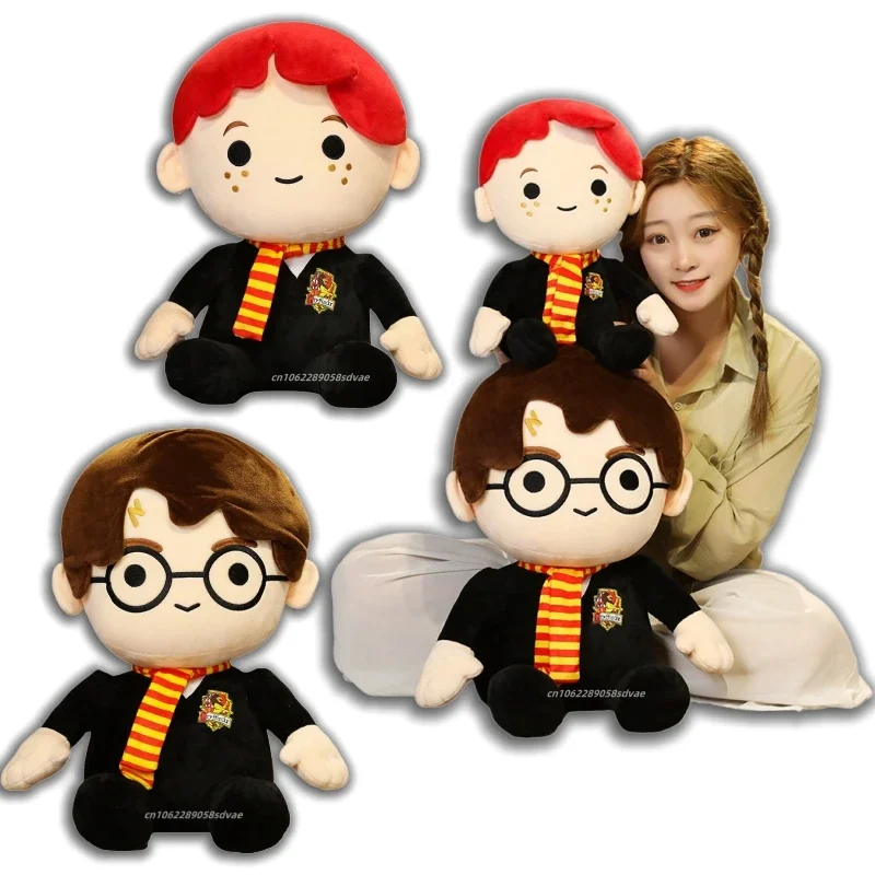 Precioso peluches de Harry Potter, juguete de peluche de Ron Weasley con bata de Gryffindor, muñeco abrazable de Anime, regalo de Harry Potter