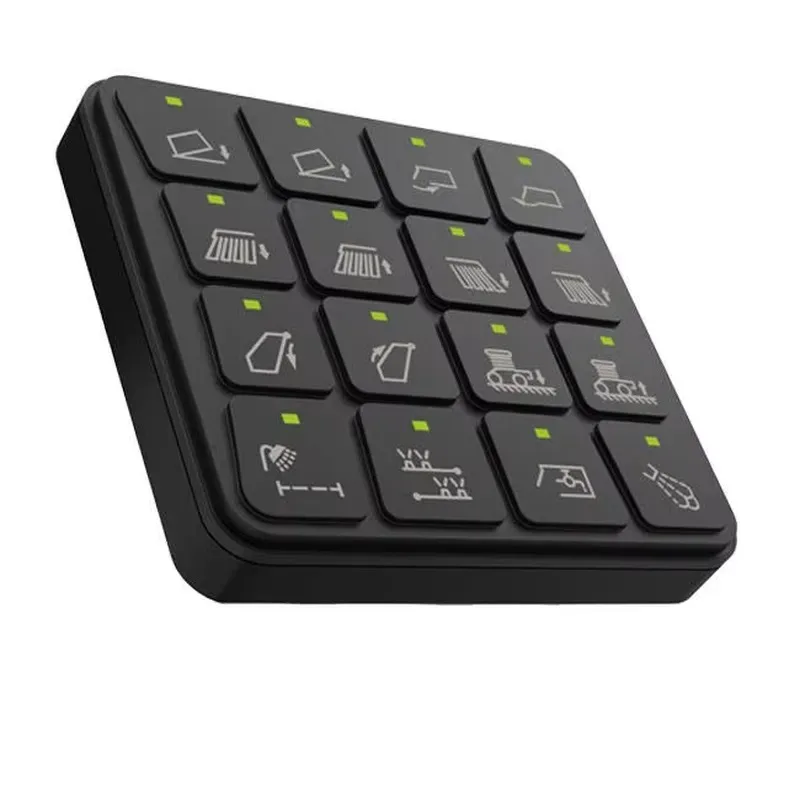 Hot Sale 16 Button Smart CAN Bus 2.0 Keypad Silicone Panel Control Automotive Waterproof Customize Symbol Mobile Vehicle IP67