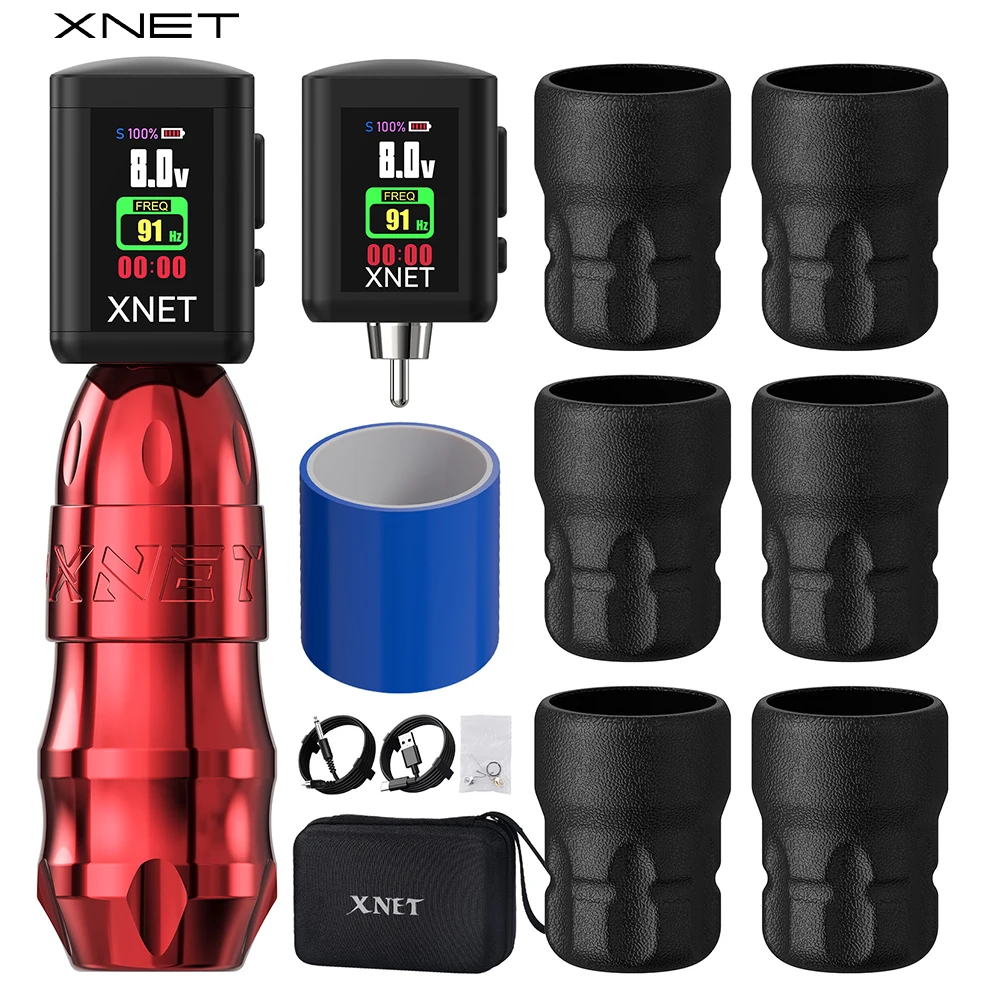 

XNET Sita Wireless Tattoo Machine 6pcs Tattoo Grips Brushless Motor 2000mAh RCA Power Stroke 5.5-4.0-4.5mm For Tattoo Artists