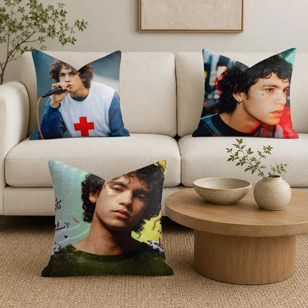 Singer D-Dominic Fike Cushion Cover Organic Linen Square Pillow Case Durable Non-Allergenic And Kind To Skin