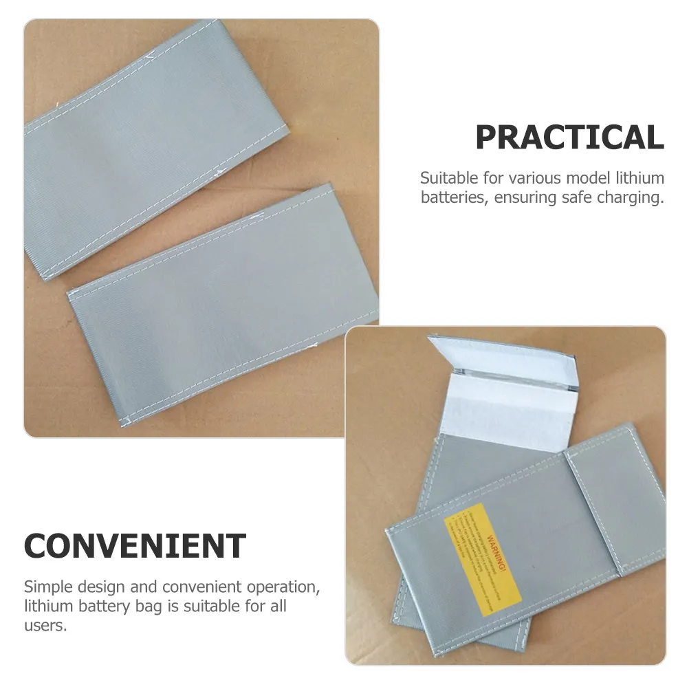 Picture 3: Safety Battery Batteries Fireproof Pouch Lithium Bag Organizer Storage Case File