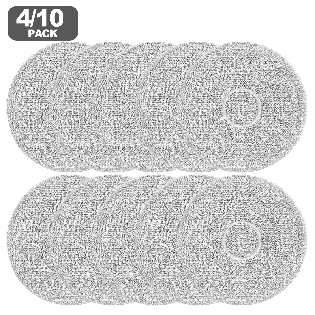 10/4PCS Washable And Reusable Mop Cloths Microfiber Cloth Cleaning Pad For Xiaomi S40 Pro/OV71GL Sweeping Machine Accessories