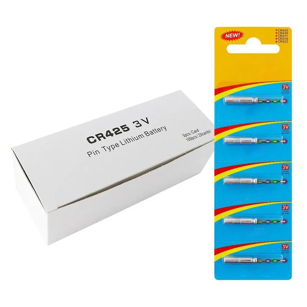 CR425 Pesca Flutuadores Bateria De Pino De Lítio, Eletricidade De Resistência, Células De Lítio De Pesca Longa Vida, Mercúrio Durável Livre, 20Pcs