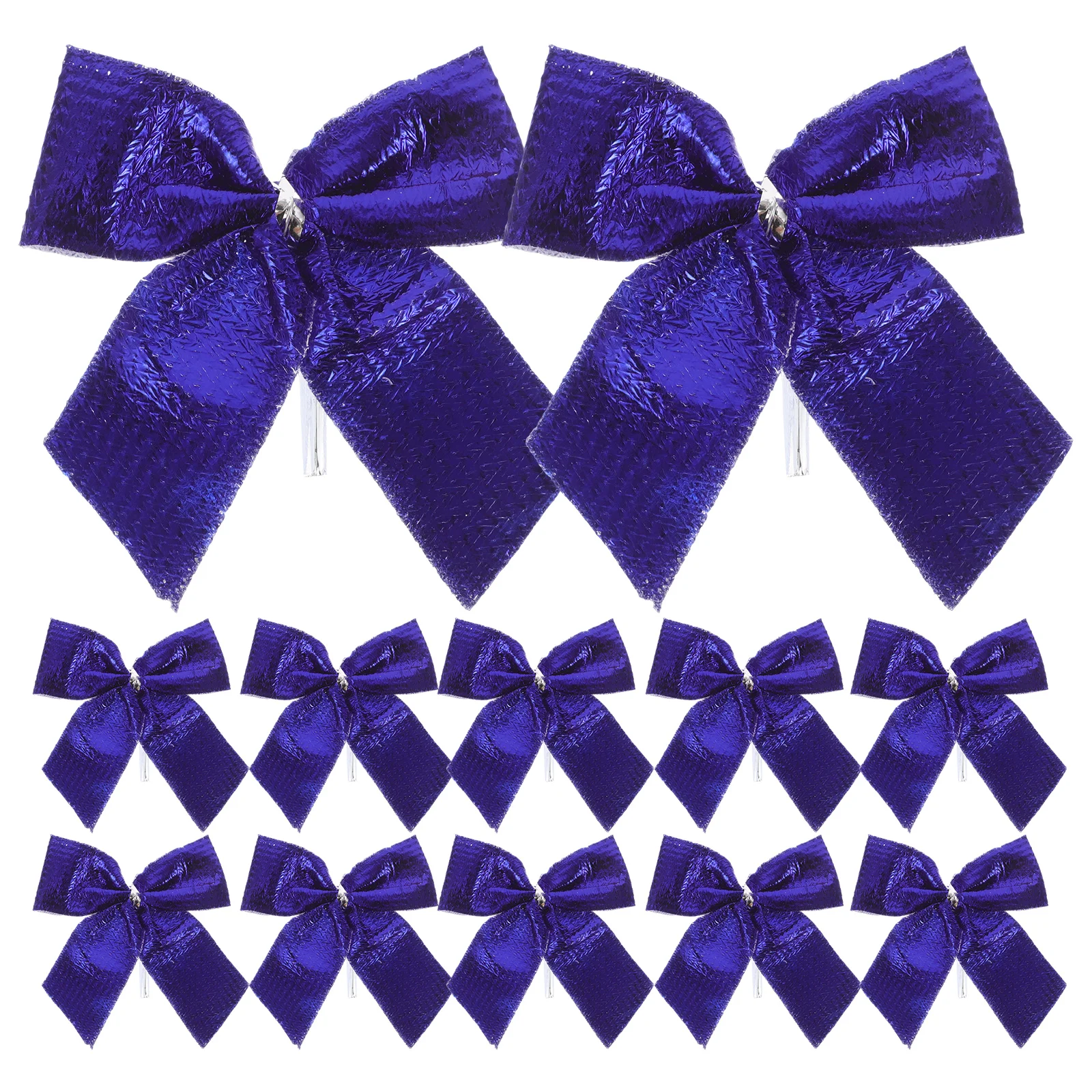 

60pcs Blue Christmas Bowknot naments Non Fading Eco Friendly Tree Decorations Hanging Accessories Xmas