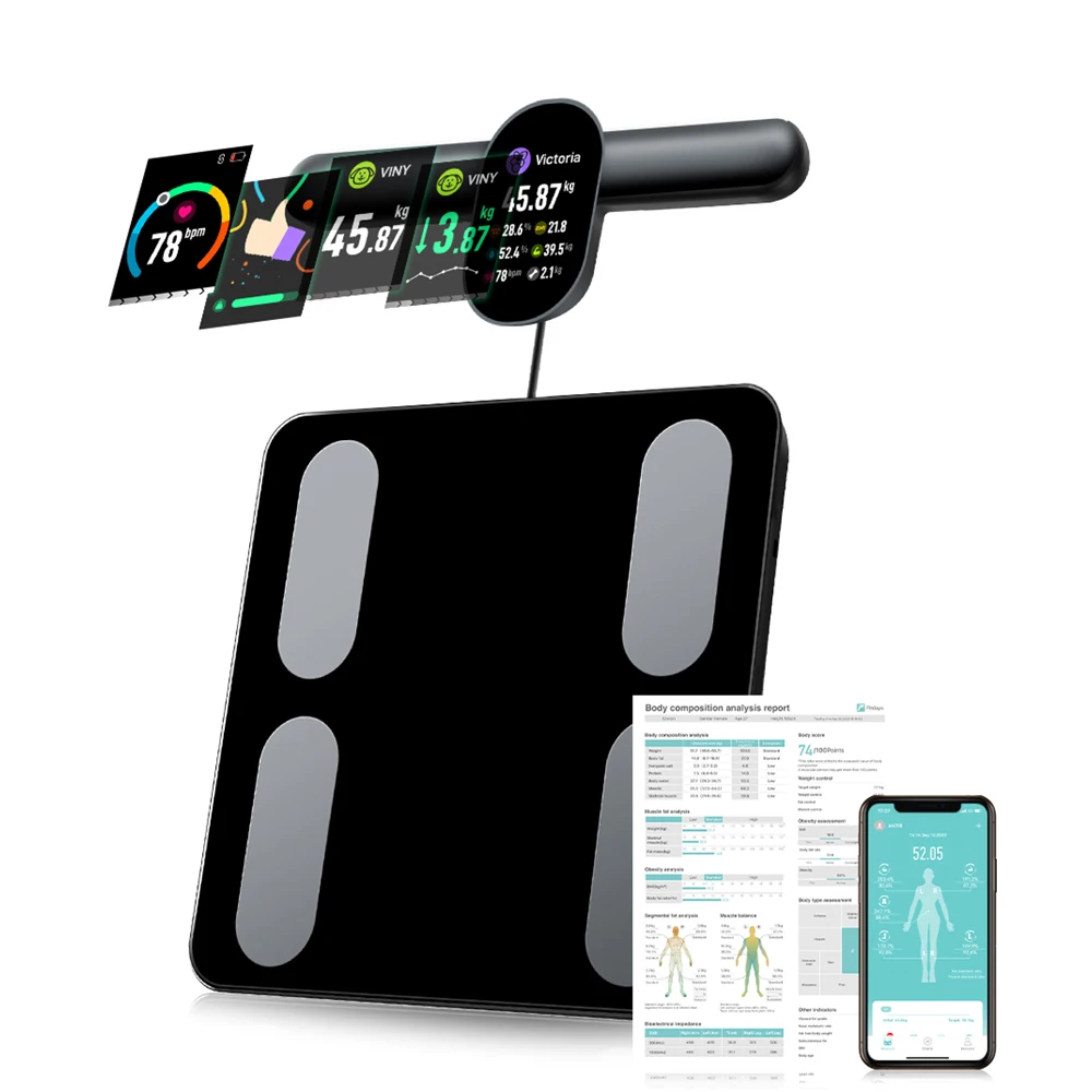 

Умные весы для веса тела, Eligible FSA и HSA, 8-электродные цифровые весы для ванной комнаты с BMI, анализ массы мышц тела