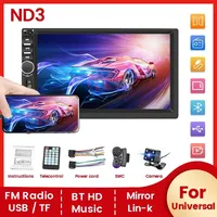 7 Inch HD Touch Screen Universal 2 DIN Car Multimedia Player for Toyota Honda VW Corolla Camry Rav4 Carplay Auto Audio FM Stereo