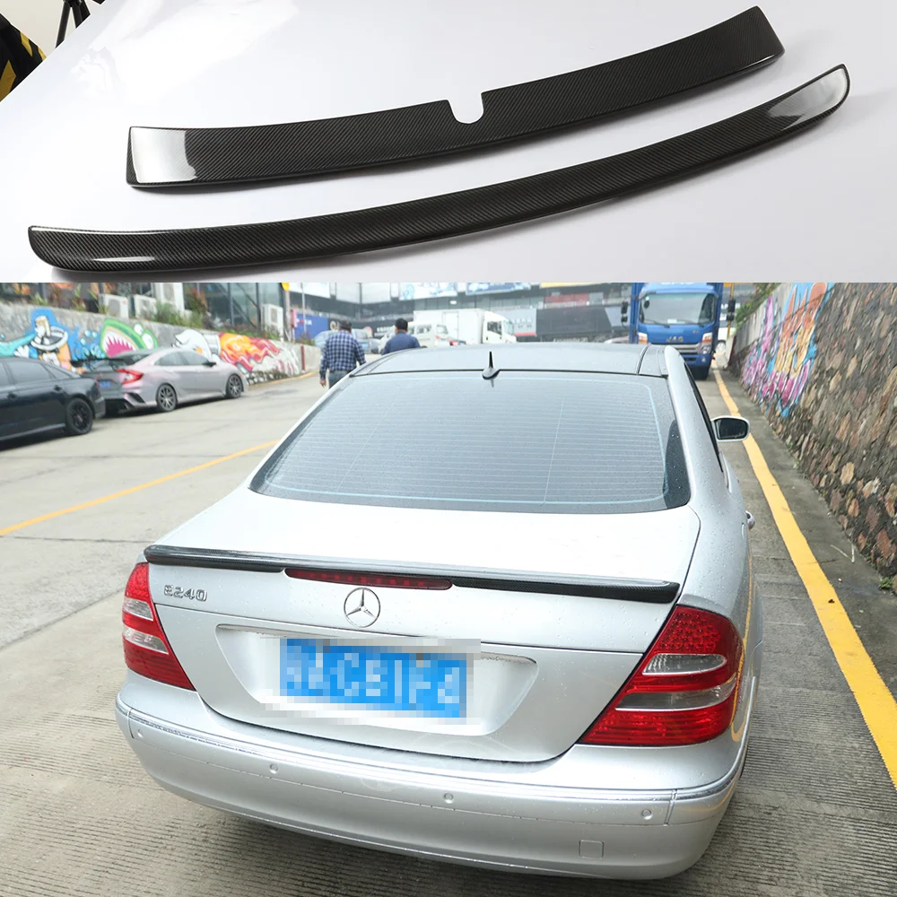 For Mercedes Benz E-Class W211 rear Spoiler 2002 -2009 E200 E260 E280 E35 Real Carbon Fiber Roof Spoiler Trunk Boot Wing Spoiler