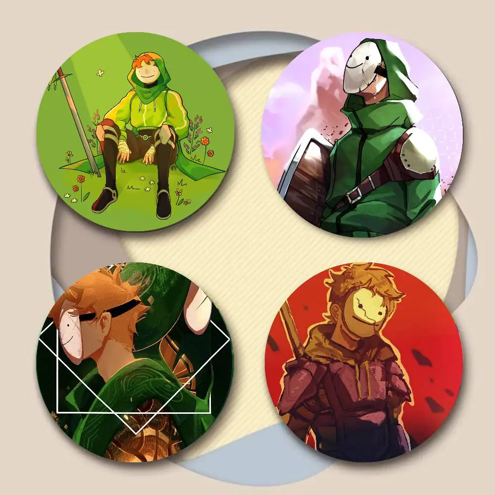 Badges d'anime d-dream SMP, Badge Laser rond, broche de dessin animé, vêtements, sac à dos, accessoires à revers