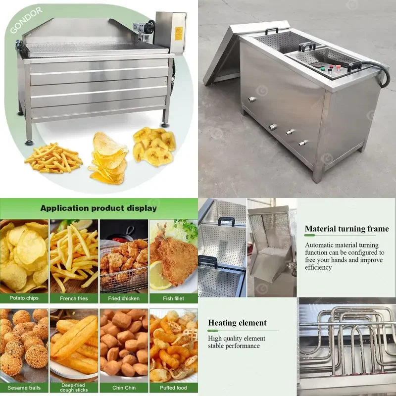Freidora Automática Industrial 2026 para Garri de Yuca, Chips de Plátano y Frituras de Agua, y Máquina para Freír Falafel