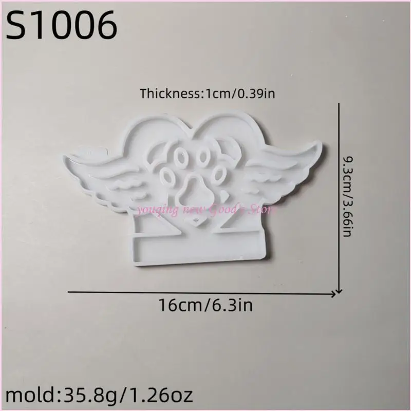 

57QA Silicone Heart Angel Wing Candlestick Mold Holder Mold Ornament Mould