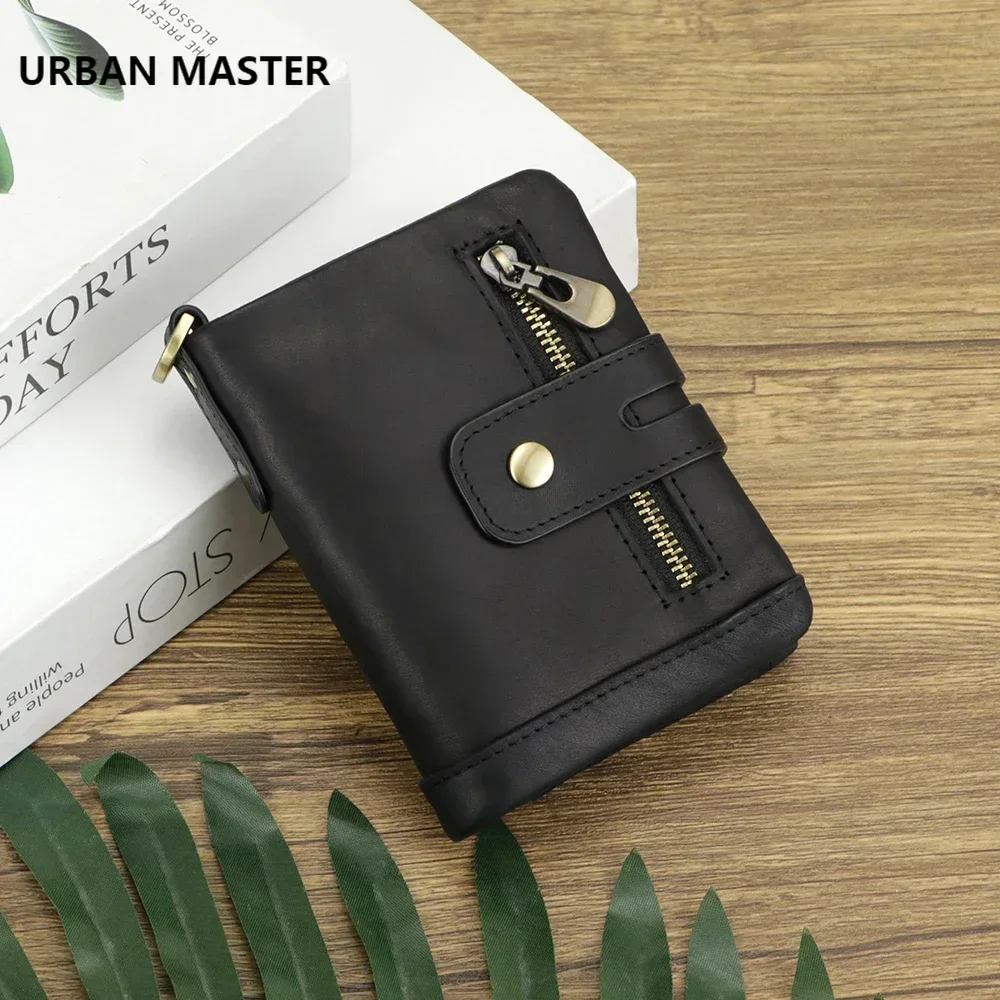 

URBAN MASTER Короткие кошельки большой емкости для мужчин, кошелек-клатч из натуральной кожи, держатель для карт с несколькими отделениями для карт 2217