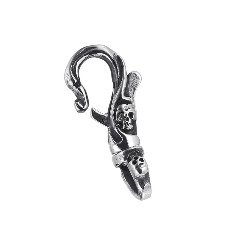 Men’s Gothic Skull Keychain Stainless Steel Keyring Jewelry Accessory Unique Design Everyday Use for Halloween Party