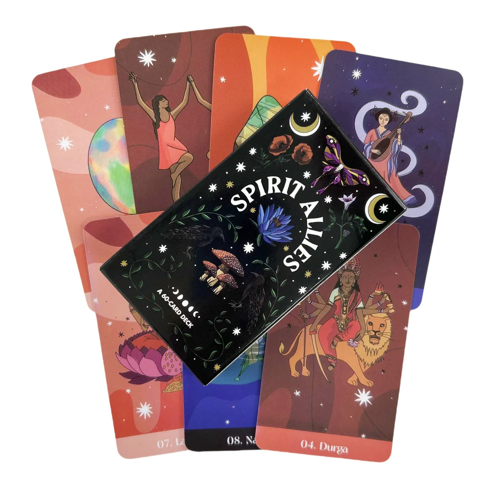 Spirit Allies Carte Oracle Un mazzo da 60 Tarocchi Visioni inglesi Edizione divinazione Borad Giocare a giochi