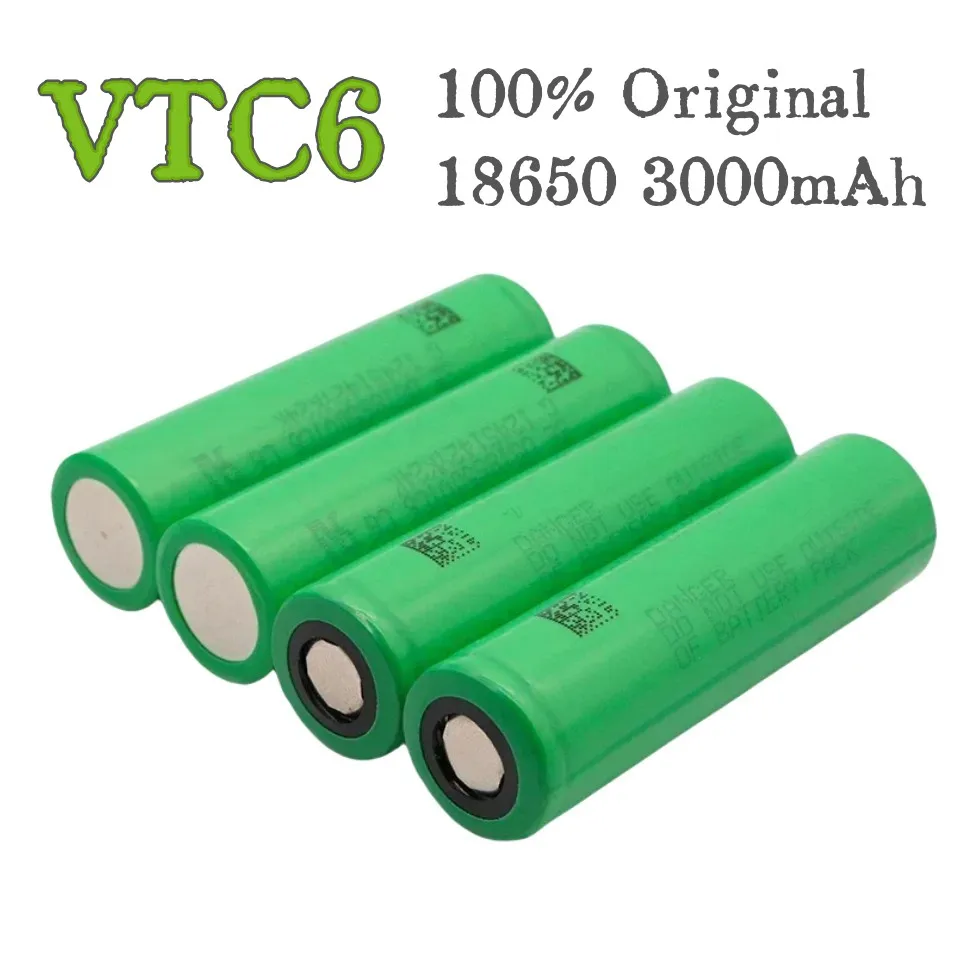 

3.7V, high current 18650 VTC6 2000/3000mAh, capacity 100% rechargeable lithium-ion battery