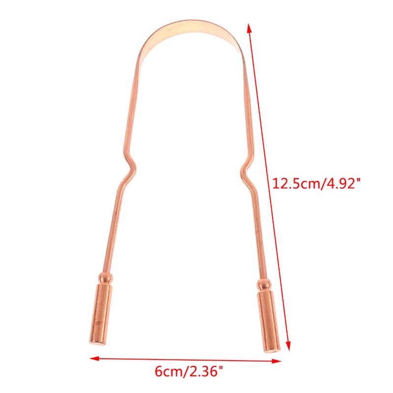 1 Stuks Eenvoudige Koperen Tong Schraper Reiniger Verse Adem Tandreiniging Gezondheid Mondverzorging Hygiëne Tools