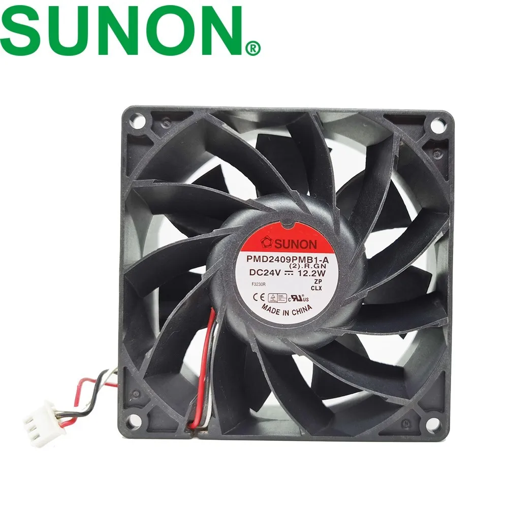 92mm 24V Case Fan For SUNON PMD2409PMB1-A 9038 24V 12.2W ATV71 Drive Fan 92X92X38MM High Speed Large Air Flow