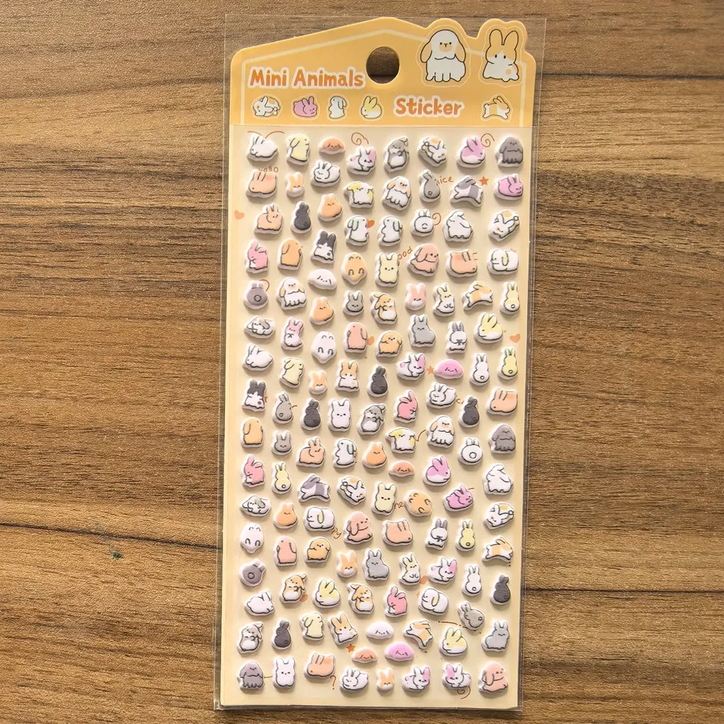 4-Pack Cute Mini Animal Pattern Stickers - Vibrant Small Animal Embellishments for Stationery Decor RecordingYourLife Store