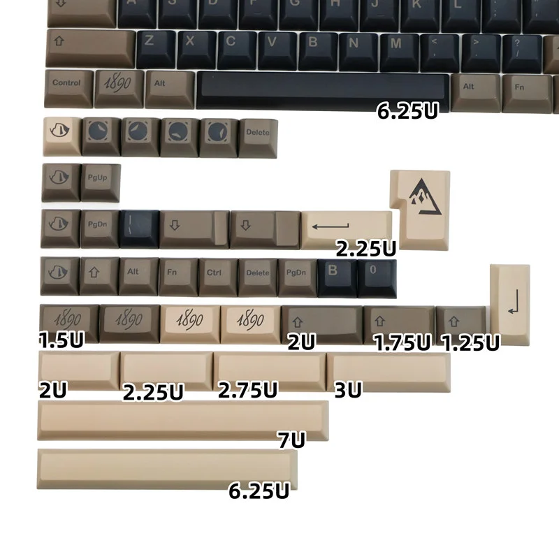 GMK Boulder-teclas de sublimación para teclado mecánico GH60/GK61/GK64, Material PBT, perfil KCA, 140 teclas