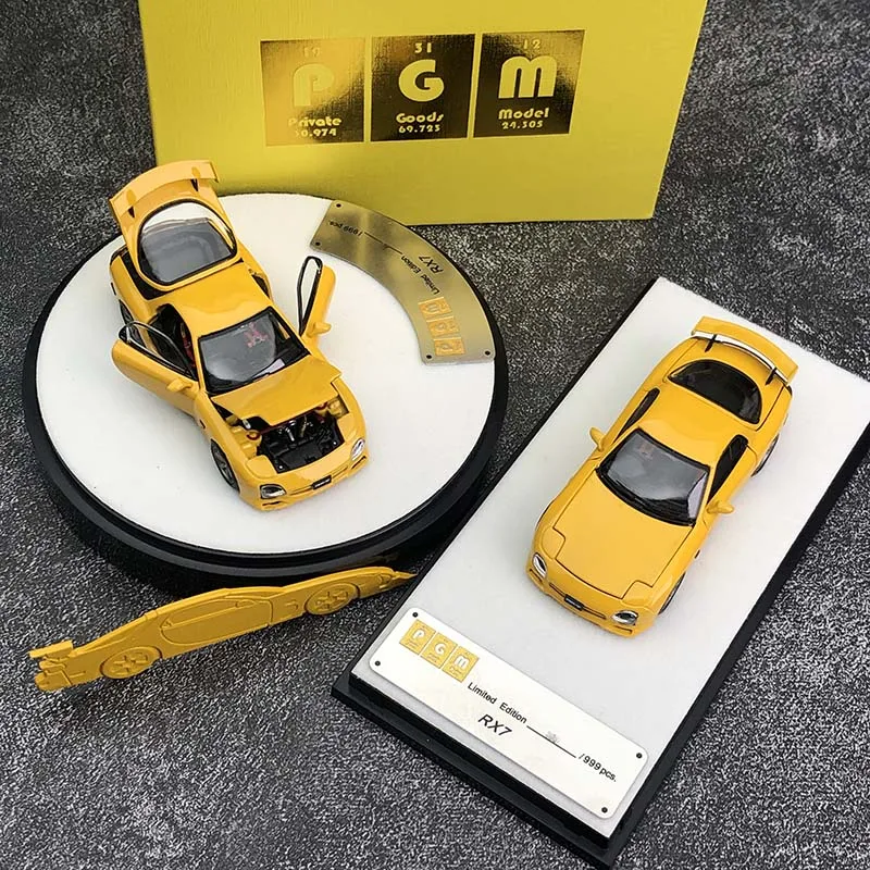 PGM 1:64 For RX7 FD3S Alloy Fully Open Limited Edition Resin Metal Static Car Model Toy Gift