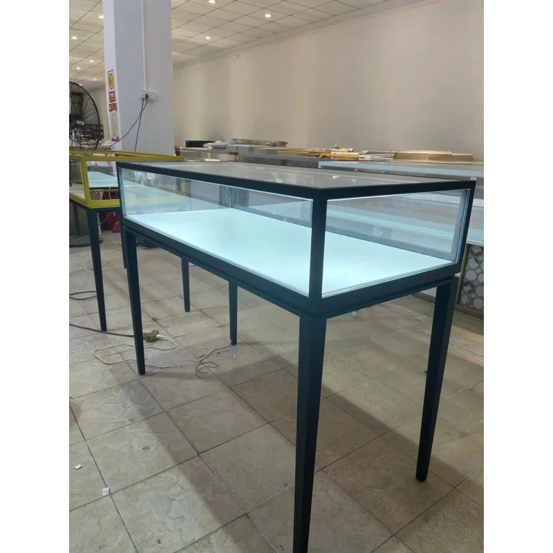 Custom. YT tempered glass jewelry showcase LED light jewelry store display counter jewelry shop furniture