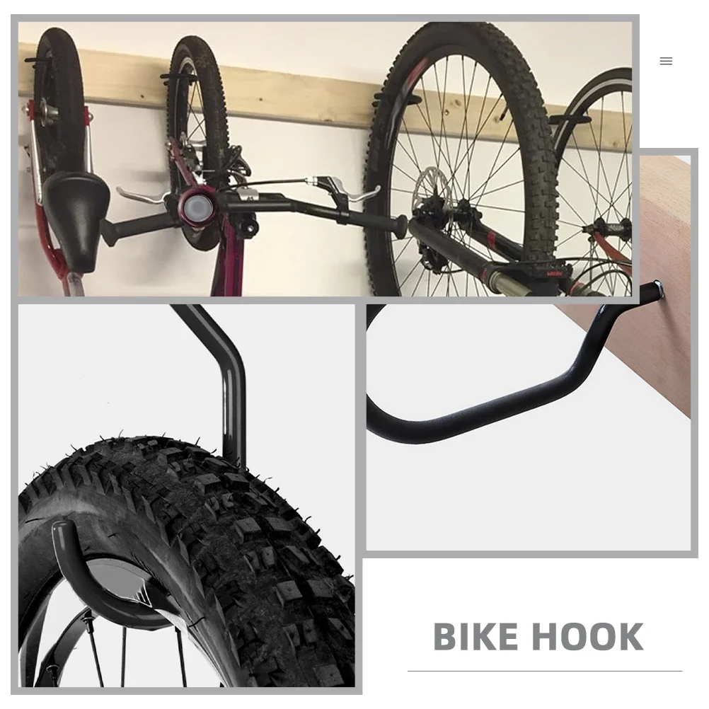 

6Pcs Bike Hook Set Heavy Duty Galvanized Steel Bicycle Hangers Garage Wall Ceiling Mount Storage Organizer Bike Ceiling Mount