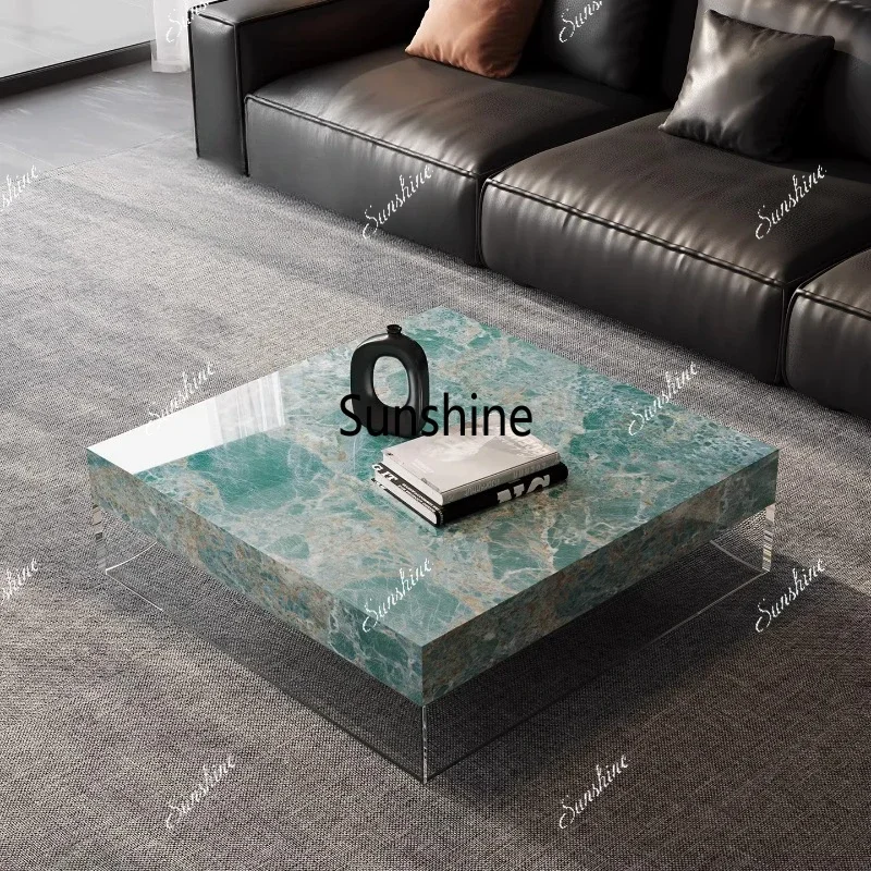 

Italian light luxury high-end acrylic coffee table modern simple living room home FT