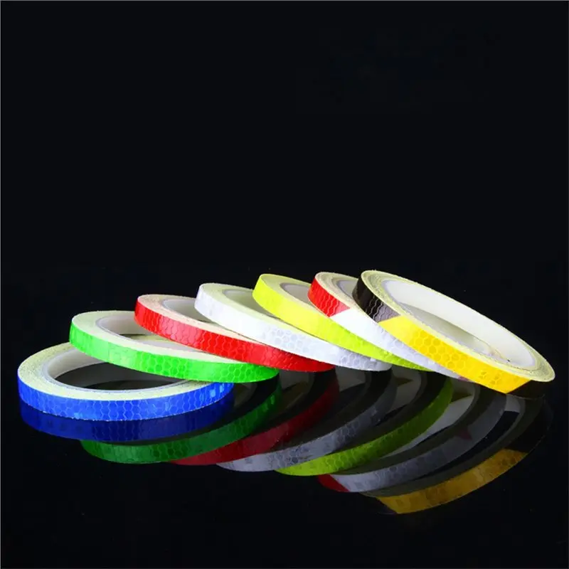 Reflective Tapes 8 Meter Warning Tape Reflectors Night Safety Sticker For Car For Bicycle Motorcycle White