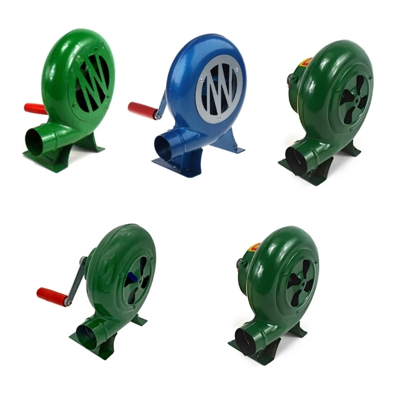 ทำอาหารกลางแจ้ง BBQ พัดลมแบบพกพา Hand Crank Fan Air Blower Grill Camping เตาอุปกรณ์เสริมบาร์บีคิว เครื่องมือ