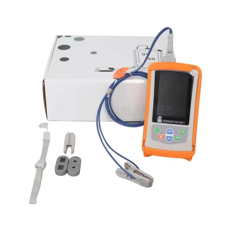 Professional Veterinary Pulse Oximeter with Handheld Design and Probes for Animal Care