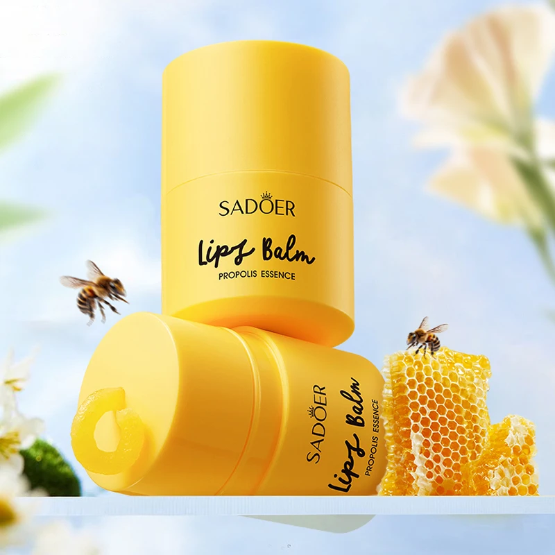 SADOER Propolis & Vitamin E بلسم الشفاه فيتامين E المغذي المكثف للشفاه المتشققة ترطيب العناية بالشفاه #1