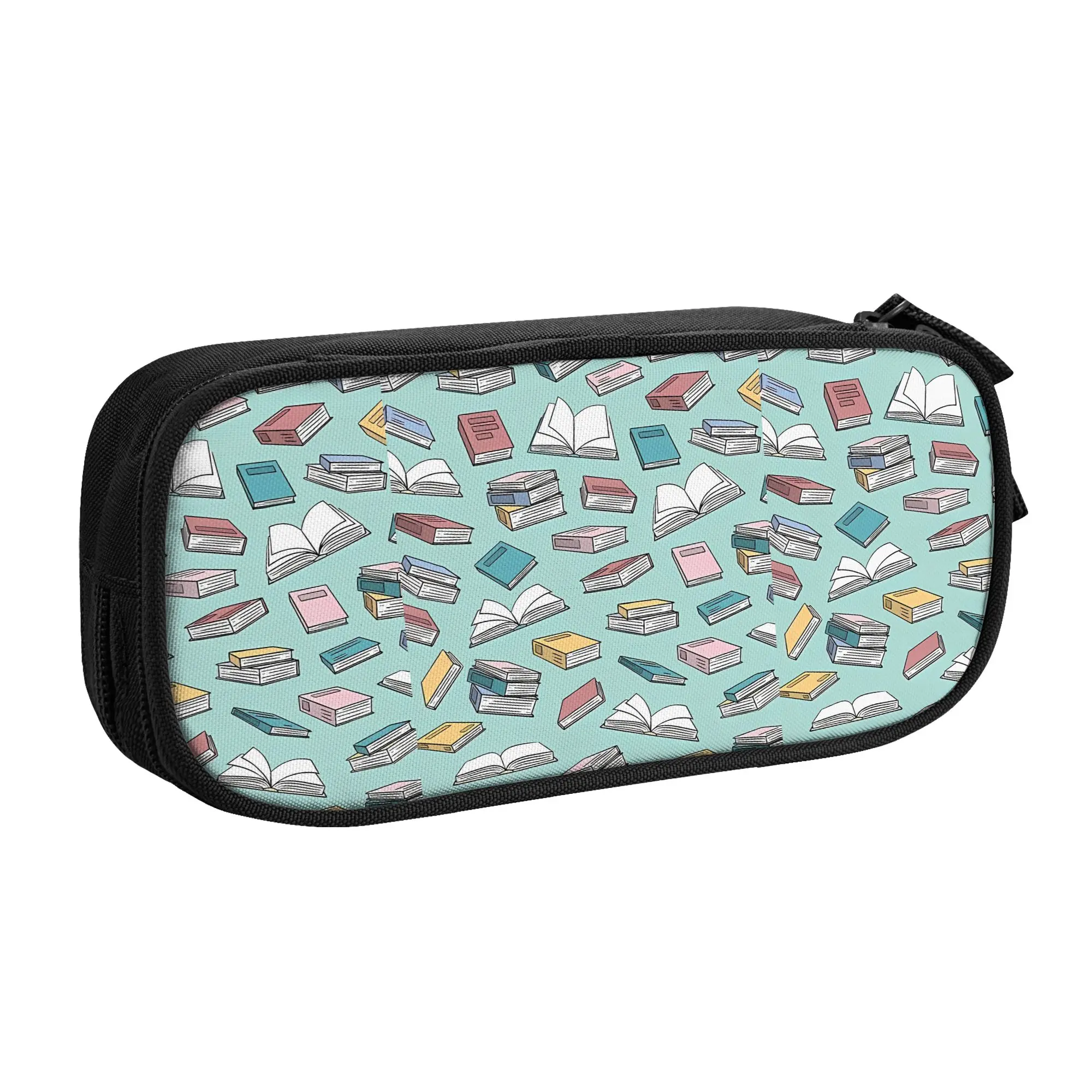 1 piece Lightweight All The Books Pencil Case Teen Pen Bag Back To School School Stationery Bag