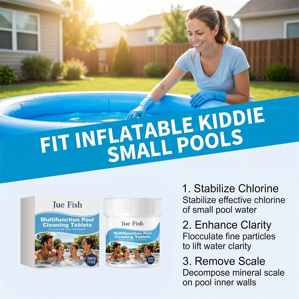 Multifunction Pool Cleaning Tablets Magics Pool Cleaner For Crystals Clear Water Instants Pool Clarifier For Swim Pool Hot Tubs