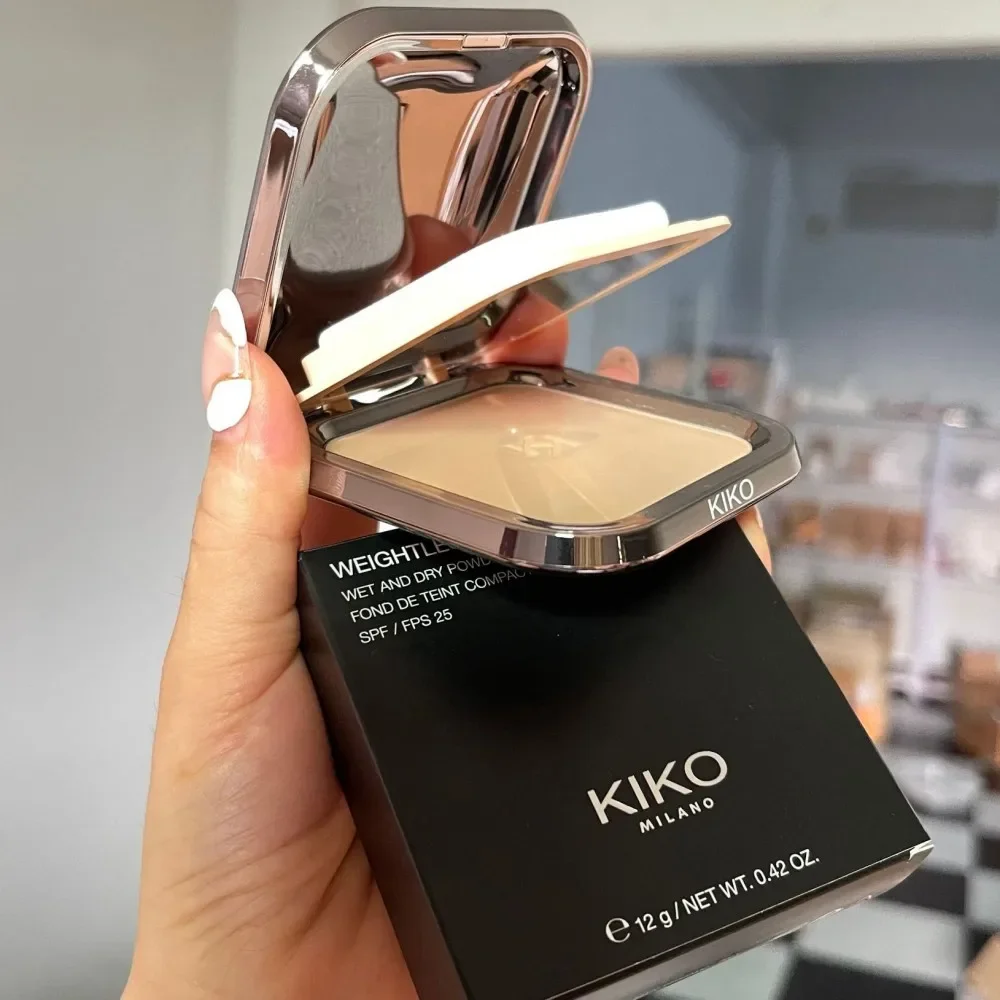 KIKO-Polvo de ajuste de maquillaje facial para mujer, 3 colores, ajuste de enfoque suave, Control de aceite, polvo de piel ligera, cosmético