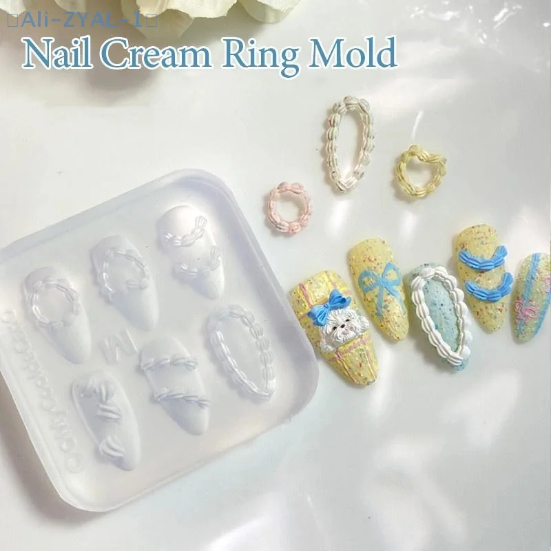 【ZYAL-1】 gâteau crème 3D Silicone sculpture bijoux moule à ongles bricolage Design Nail Art ongles décorations modèle pour ongles breloques manucure
