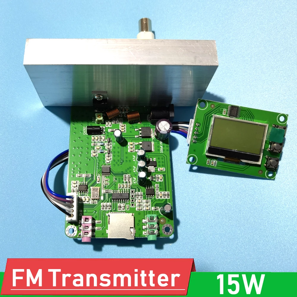 DYKB 15W nadajnik FM PLL Stereo audio 76-108 MHz częstotliwość wyświetlacz cyfrowy odbiornik radiowy odbiornik GP antena HAM A