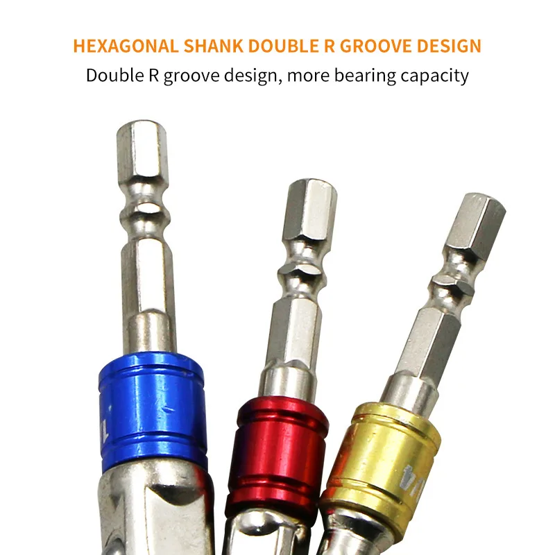 HILIXUN 3/8 Air Batch Electric Sleeve Connecting Conversion Rod Hexagonal Handle Rotating Square Head Sleeve Connecting Rod