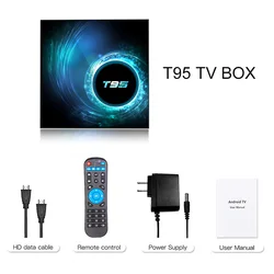 Smart TV Box 2024 T95 Android 10 HD 6K Allwinner H616 4GB 64GB 128GB Dual Wifi Media Player Set Top Box