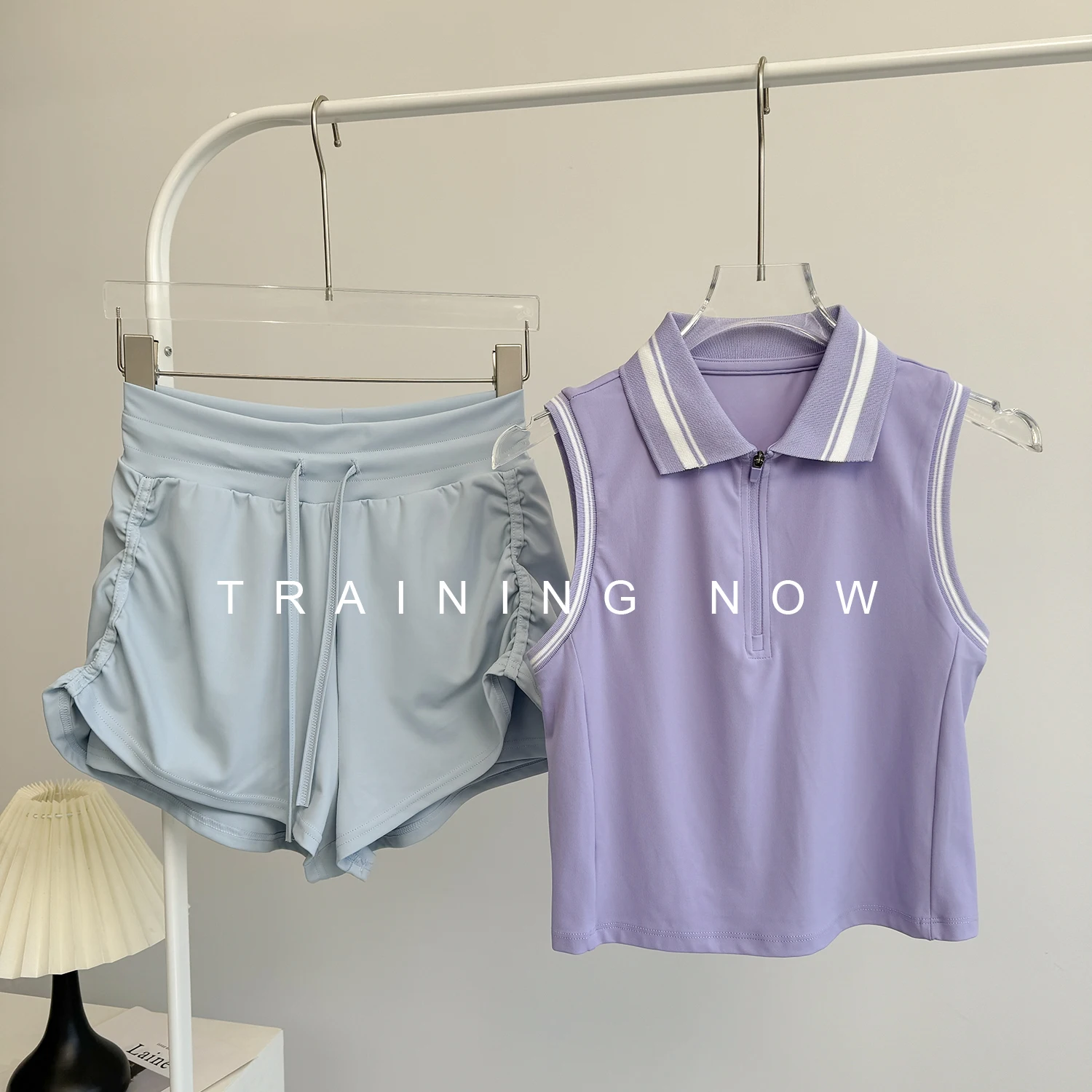 

Running suit women's summer thin breathable yoga clothing vest shorts 2025 new sports fitness quick-drying clothing