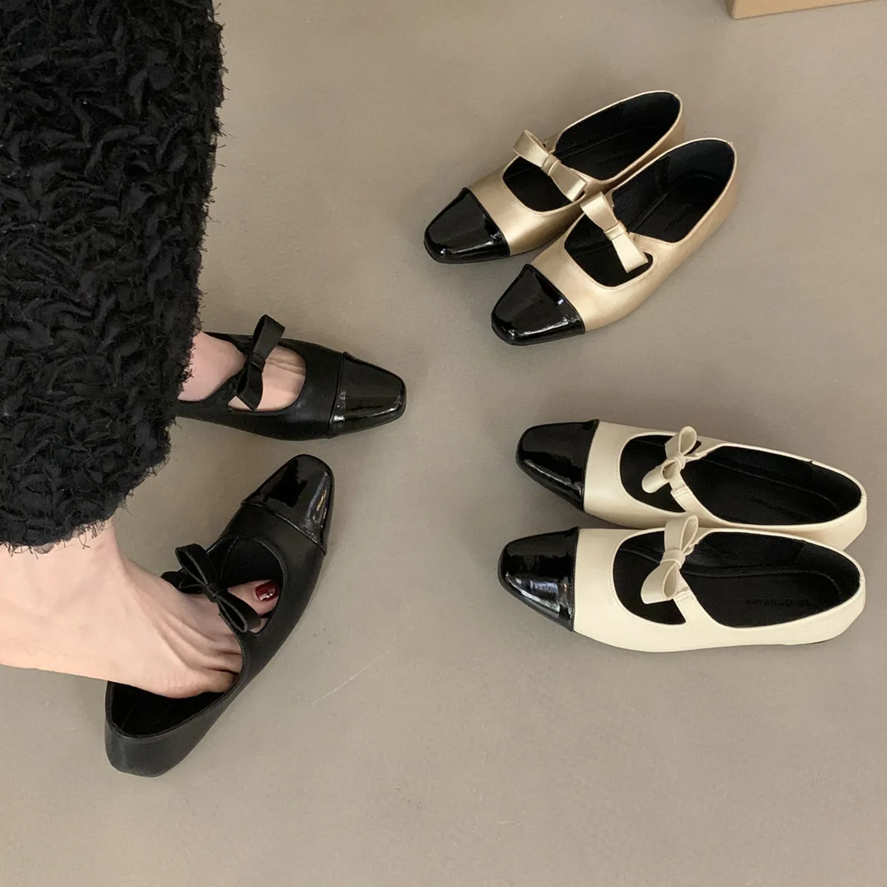 

Bailamos/2026, новые женские туфли на плоской подошве, модные женские повседневные мягкие туфли Мэри Джейн, уличные модельные балетки на плоской подошве