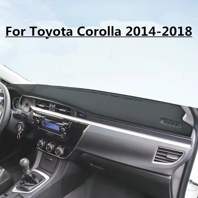 

Кожаный чехол для приборной панели автомобиля, защитный коврик для Toyota Corolla 2014-2018