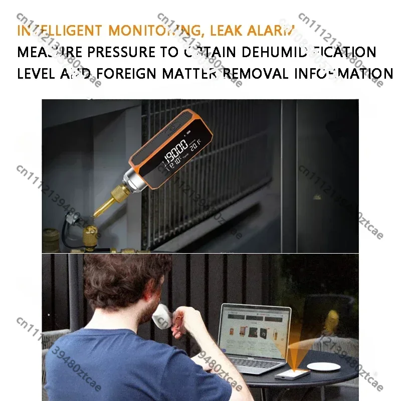 Mini Digital Micron Vacuum Gauge, High Accurate Vacuum Tester for Refrigeration Maintenance Detection