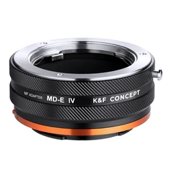 K&F Concept MD-E IV PRO Minolta MD Mount Lens to Sony E FE Mount Camera Adapter Ring for Sony A3500 A5100 A6400 A6500 A7R A7S