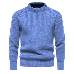 Men's Round Neck Autumn Sweater New Knitwear Men's Long Sleeve Slim Fit Pullovers