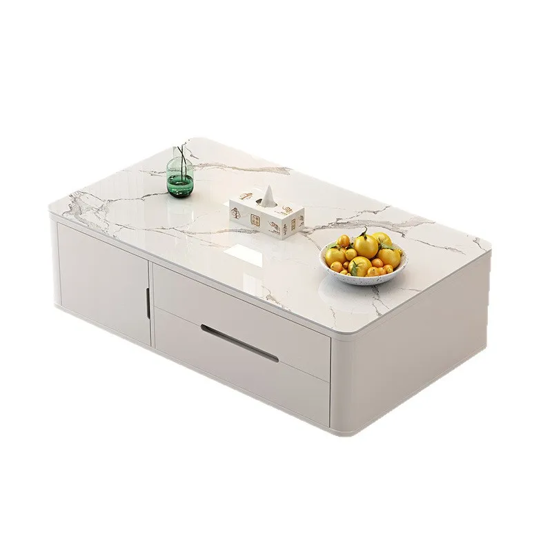 

Solid wood coffee table, modern simple and light luxury, tempered glass coffee table