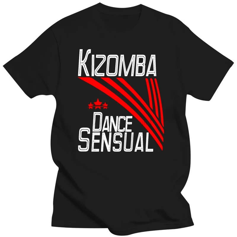 Men Short sleeve tshirt Kizomba Dance Sensual Shirt - black - Mens Muscle T-Shirt cool Women t-shirt