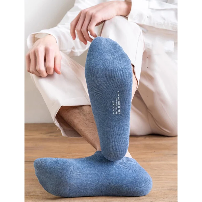 100% Cotton 2 Pairs No Show Men Socks Fashion Ankle Funny Socks Invisible Cotton Deodorant and Sweat-absorbent Summer Socks