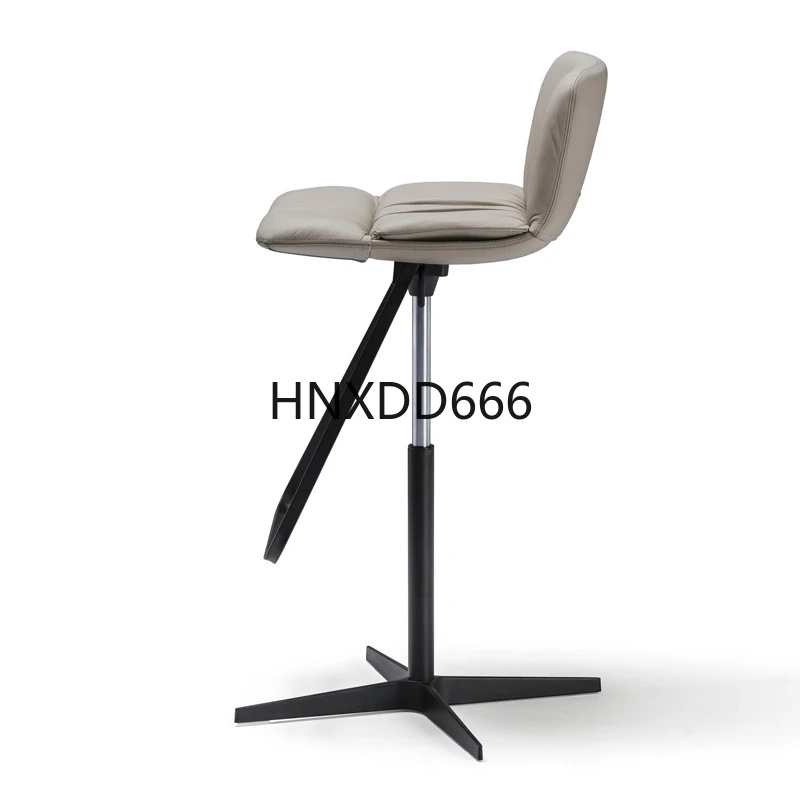 

Bar chair Light luxury minimalist leather island chair